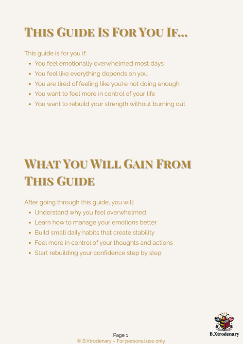 Emotional Resilience for Single Moms | Mindset & Healing Guide | Digital Download