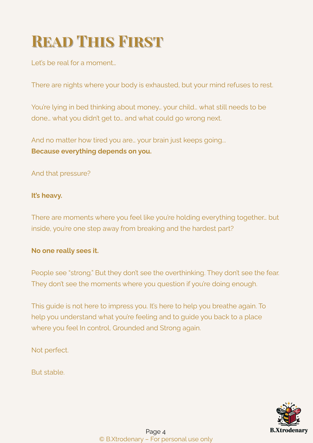 Emotional Resilience for Single Moms | Mindset & Healing Guide | Digital Download