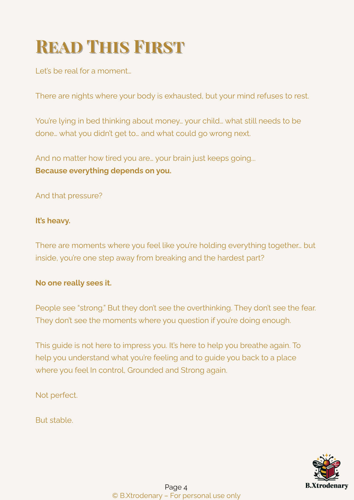 Emotional Resilience for Single Moms | Mindset & Healing Guide | Digital Download
