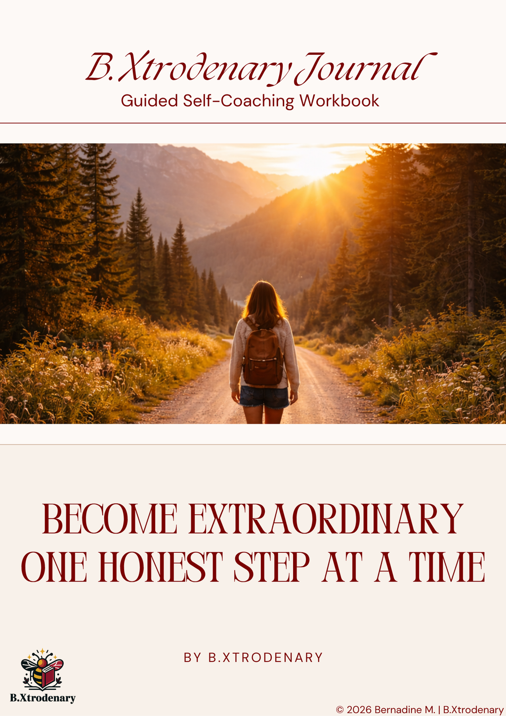 B.Xtrodenary Guided Self-Coaching Workbook | Personal Growth Journal & Reflection Workbook | Digital Download