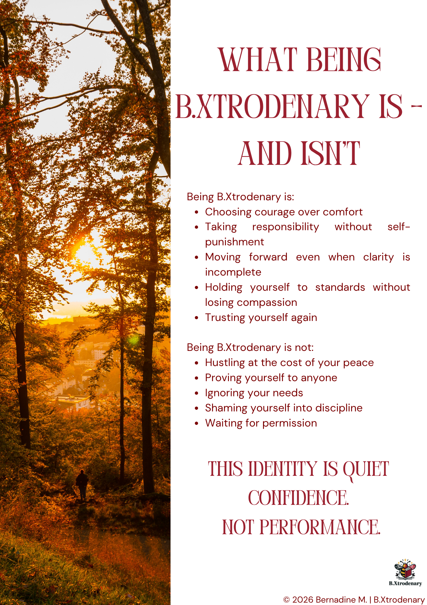 B.Xtrodenary Guided Self-Coaching Workbook | Personal Growth Journal & Reflection Workbook | Digital Download