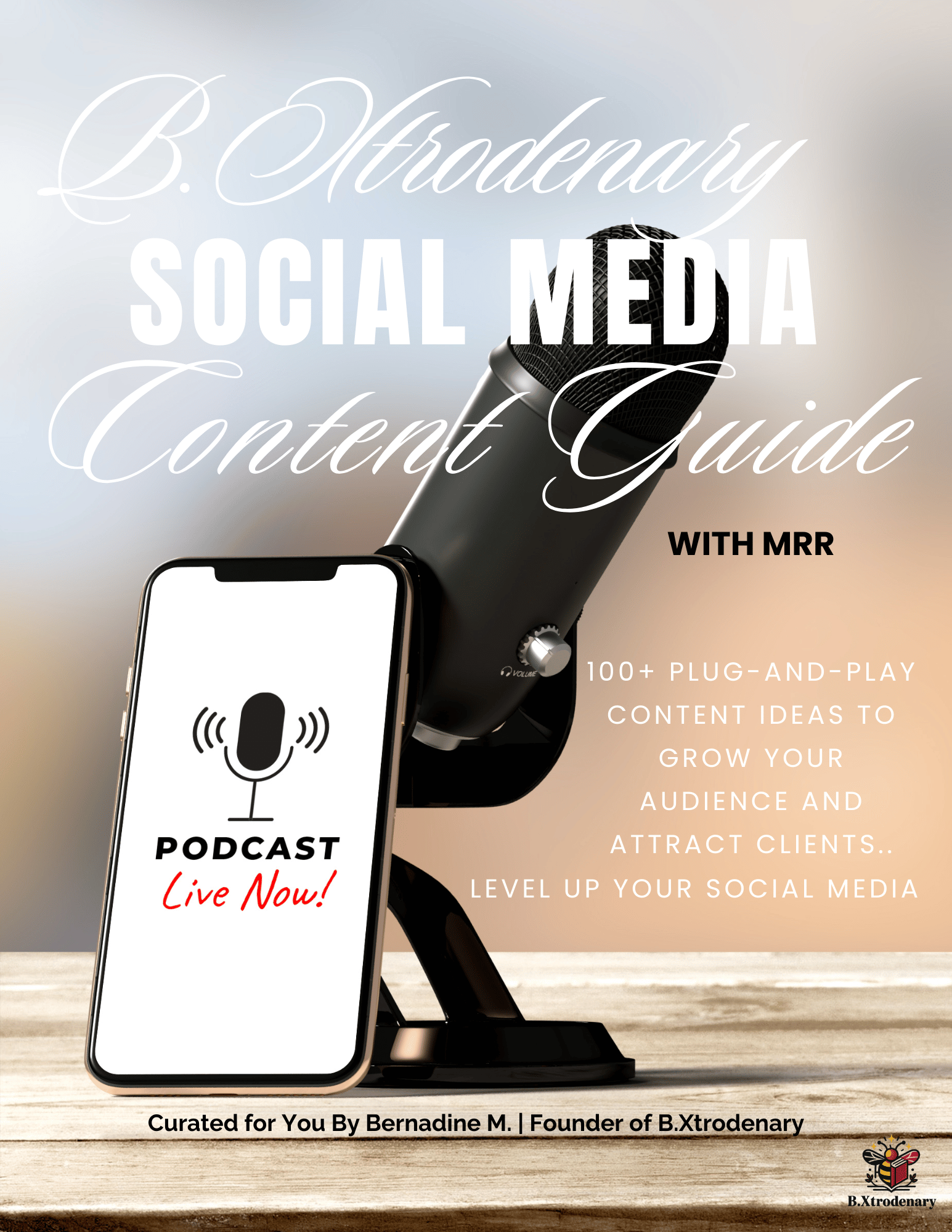 Social Media Content Guide | 100+ Hooks, 90-Day Content Plan & 300+ AI Prompts | Digital Download
