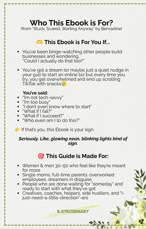 Stuck, Scared, Starting Anyway? | Beginner's Guide to Starting an Online Business | Digital Download