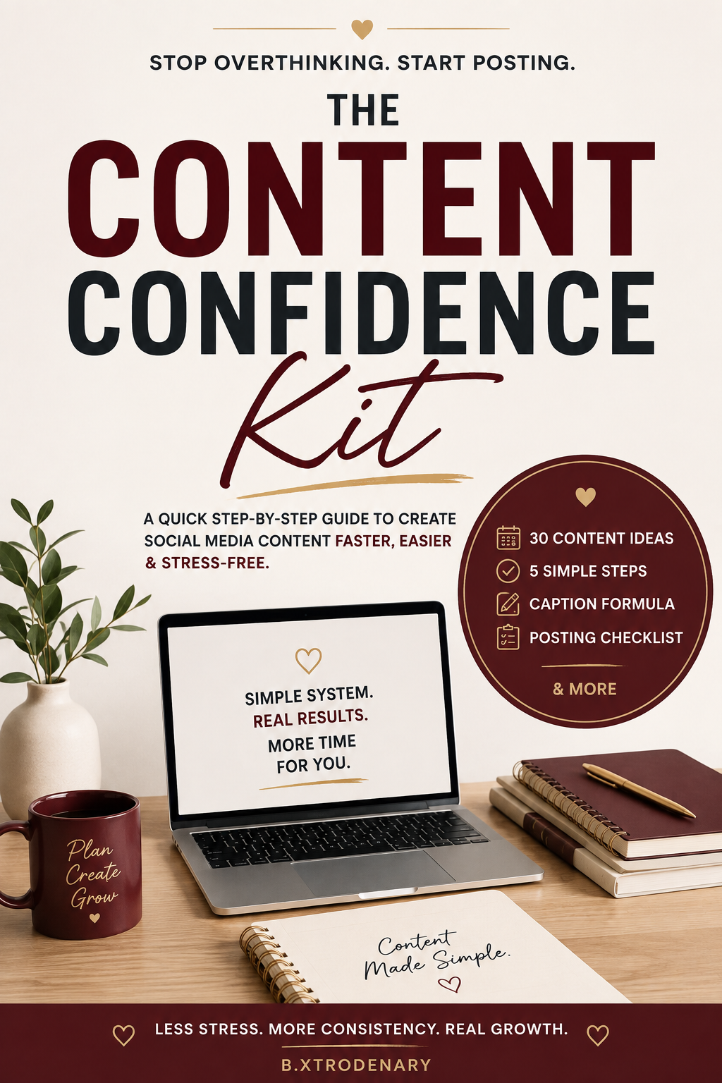 The Content Confidence Kit | Create Content Without the Stress | Social Media Guide | Digital Download